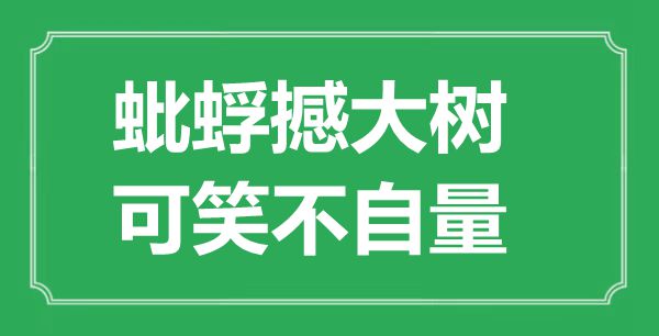 “蚍蜉撼大樹，可笑不自量”是什么意思,出處是哪里