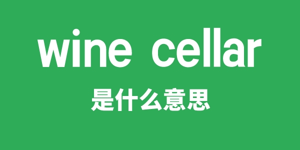 wine cellar是什么意思