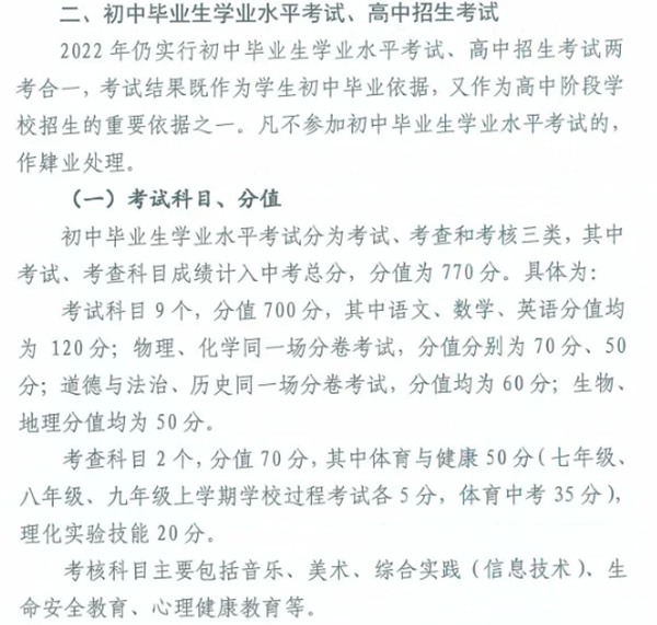 2023年湖北中考總分多少,湖北中考科目及各科分數(shù)