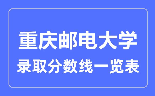 2023年高考多少分能上重慶郵電大學？附各省錄取分數線