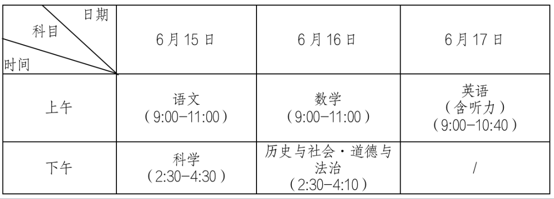 2023年浙江中考時(shí)間,浙江中考時(shí)間各科具體時(shí)間安排表