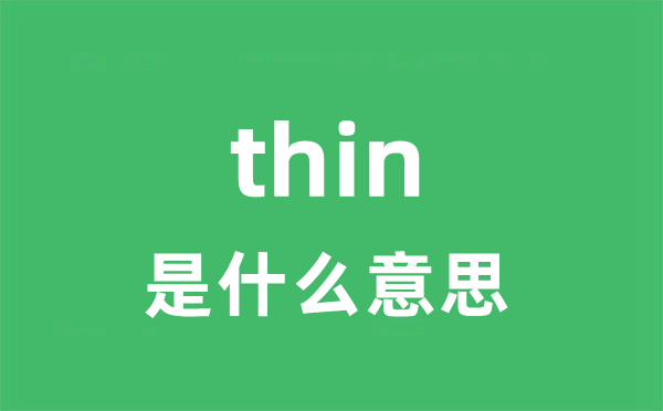 thin是什么意思
