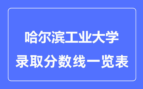 2023年高考多少分能上哈爾濱工業(yè)大學(xué)？附各省錄取分數(shù)線
