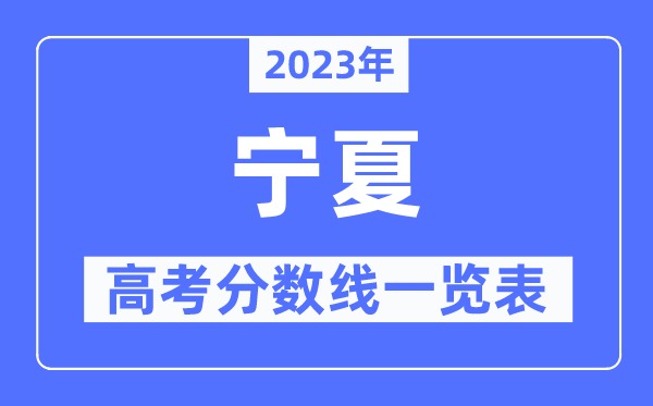 2023年寧夏高考分?jǐn)?shù)線一覽表（含一本,二本,?？品?jǐn)?shù)線）