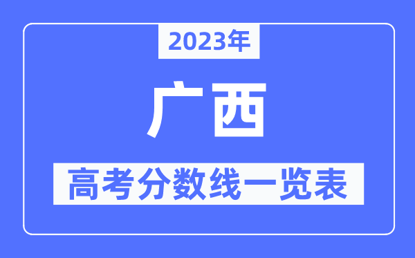 2023年廣西高考分?jǐn)?shù)線一覽表(含一本,二本,??品?jǐn)?shù)線)