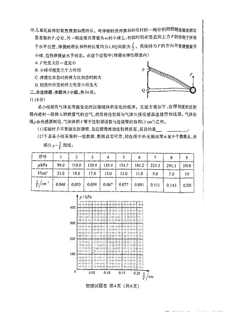 新高考2024七省聯(lián)考物理試卷及答案解析