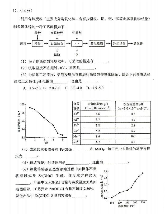 新高考2024七省聯(lián)考化學試卷及答案解析