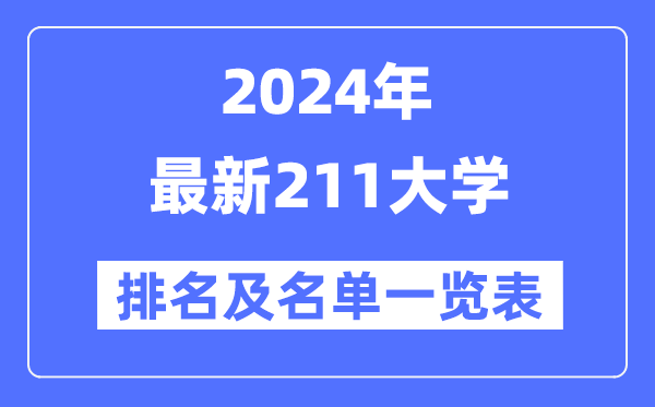 2024年最新211大學(xué)排名及名單一覽表(共115所)