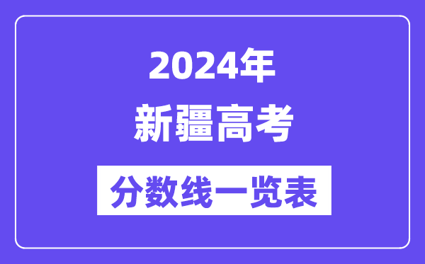 2024年新疆高考分?jǐn)?shù)線一覽表（含一本,二本,?？品?jǐn)?shù)線）