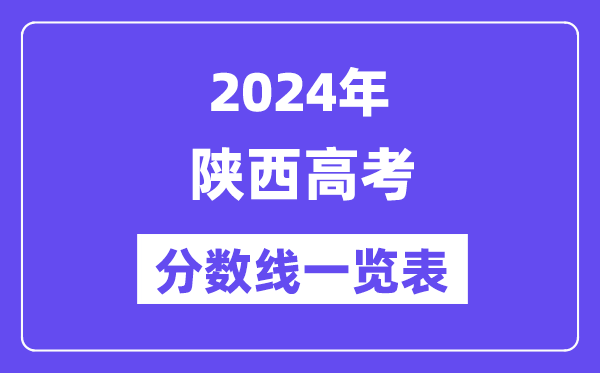 2024年陜西高考分數(shù)線一覽表（含一本,二本,專科分數(shù)線）