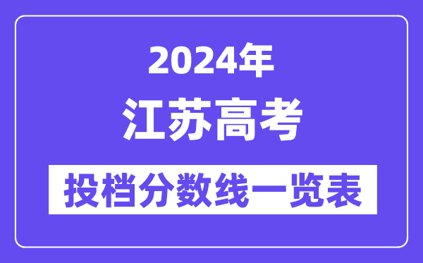 2024年江蘇高考投檔分數(shù)線一覽表（本科、?？啤⑽锢?、歷史）