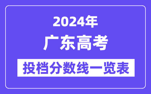 2024年廣東高考投檔分?jǐn)?shù)線一覽表（本科、專科、物理、歷史）