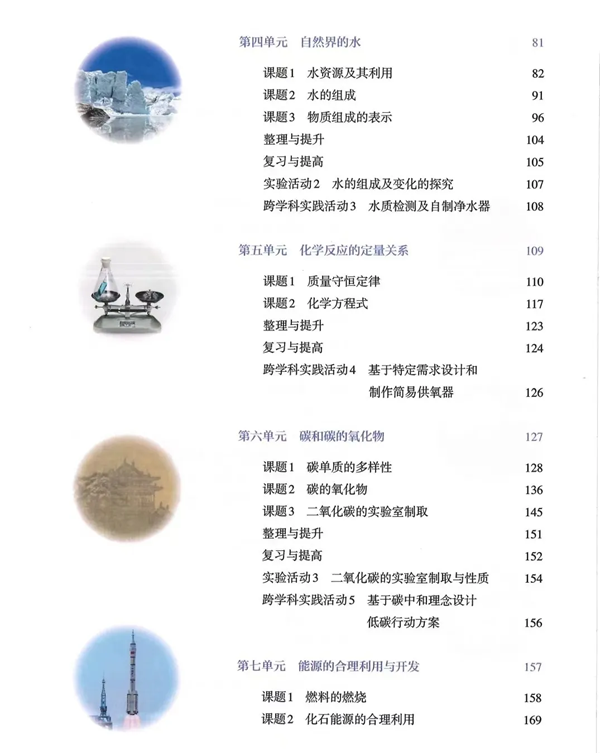 2024年秋人教版九年級化學(xué)新教材有哪些改動變化（附新課本目錄）