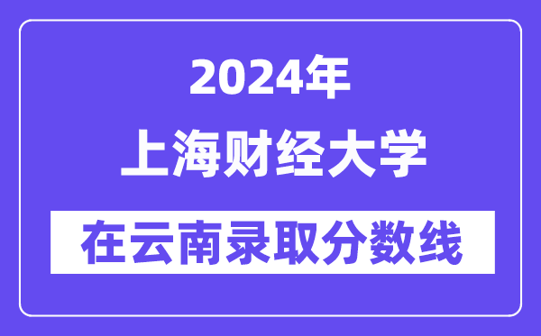 上海財(cái)經(jīng)大學(xué)2024年在云南錄取分?jǐn)?shù)線一覽表（2025年參考）