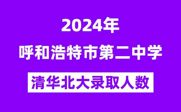 2024年呼市二中清華北大錄取人數(shù)是多少？附歷年分數(shù)線