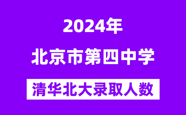 2024年北京四中考入清華北大人數(shù)是多少？附歷年分?jǐn)?shù)線