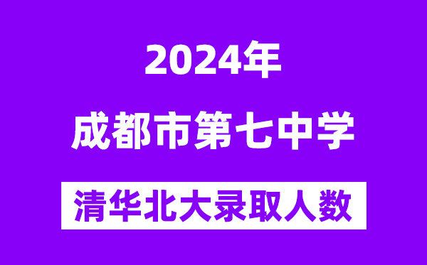 2024年成都七中考入清華北大人數(shù)是多少？附歷年分?jǐn)?shù)線