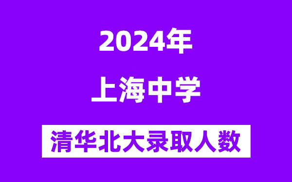 2024年上海中學考入清華北大人數(shù)是多少？附歷年分數(shù)線