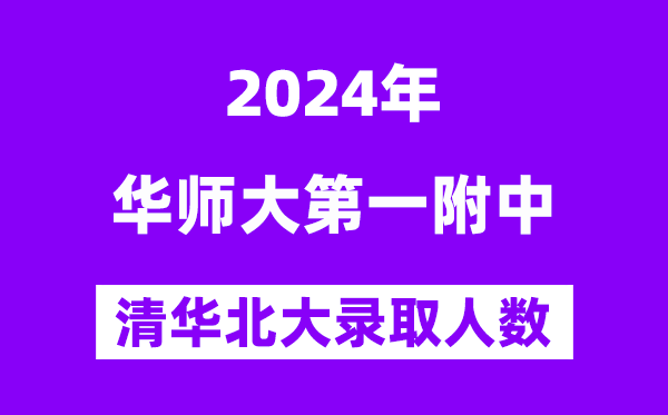2024年華師一附中考入清華北大人數(shù)是多少？附歷年分?jǐn)?shù)線