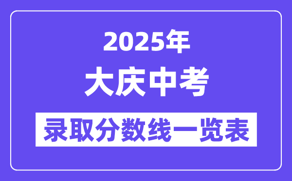 2025年大慶中考各高中錄取分?jǐn)?shù)線一覽表