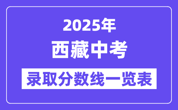 2025年西藏中考錄取分數(shù)線一覽表,中考多少分能上高中？