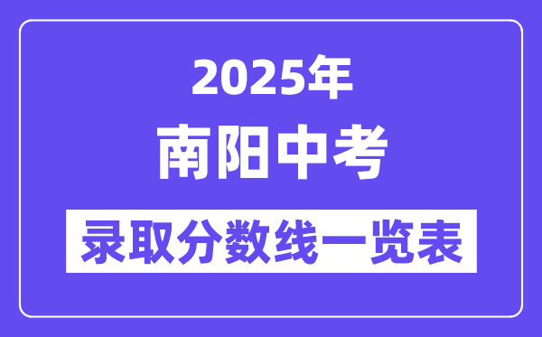 2025年南陽中考各高中錄取分數(shù)線一覽表