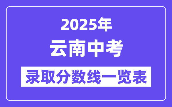 2025年云南中考錄取分?jǐn)?shù)線一覽表,中考多少分能上高中？