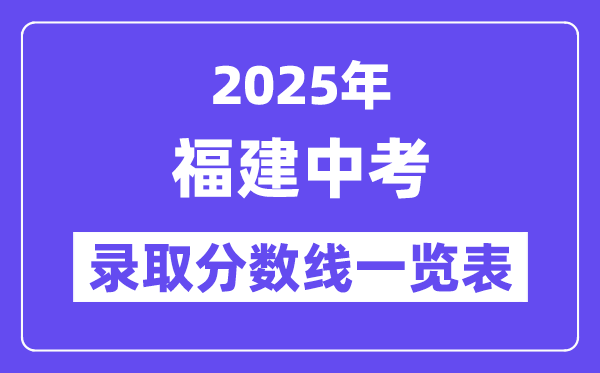 2025年福建中考錄取分?jǐn)?shù)線一覽表,中考多少分能上高中？