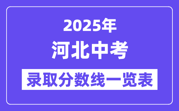 2025年河北中考錄取分?jǐn)?shù)線一覽表,中考多少分能上高中？