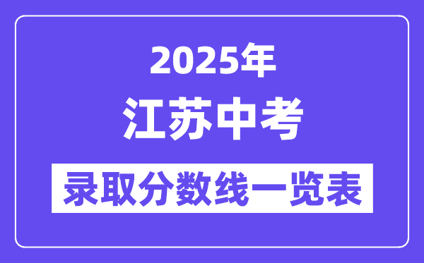 2025年江蘇中考錄取分數(shù)線一覽表,中考多少分能上高中？