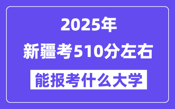 2025年新疆考510分左右能報(bào)考上什么大學(xué)?附位次排名對照表