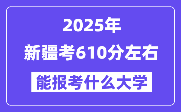 2025年新疆考610分左右能報(bào)考上什么大學(xué)?附位次排名對照表