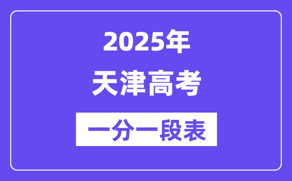 2025天津高考一分一段表(含位次排名查詢)