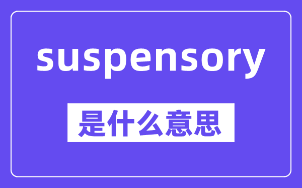 suspensory是什么意思,中文翻譯是什么