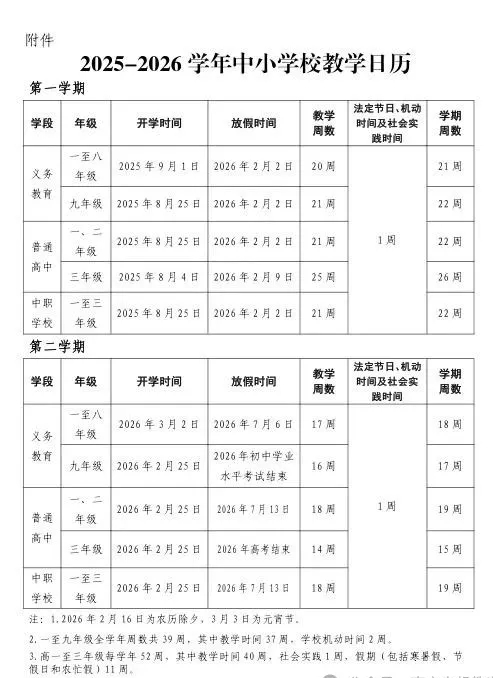 2026年南寧市中小學寒假放假時間表,1月24日開始放假
